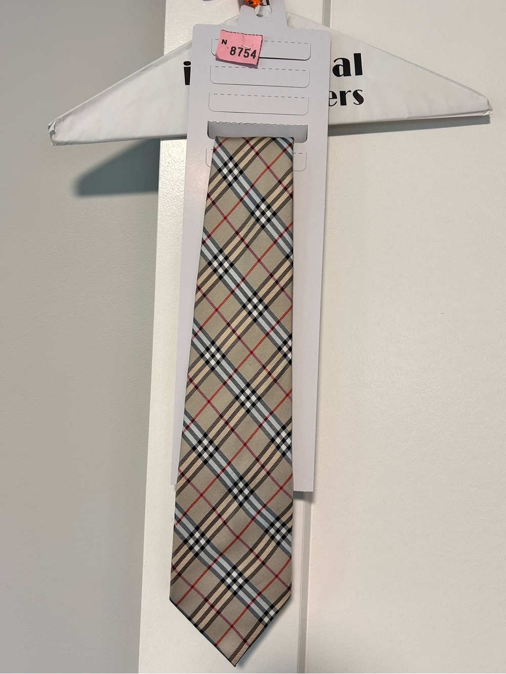 Burberry Classic Beige Plaid Men’s Tie
